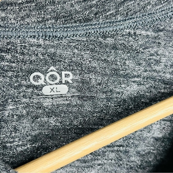 QÔR Heathered Gray Long Sleeve Henley Shirt XL - Picture 6 of 8